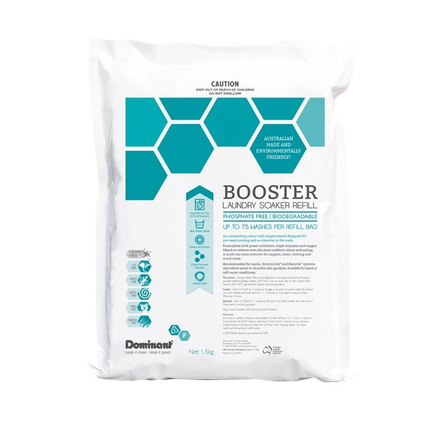 Booster & Soak Laundry Powder - 1.5kg Refill Bag (Phosphate Free)