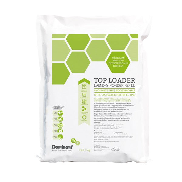 Top Loader Laundry Powder - 1.5kg Refill Bag (Phosphate Free)